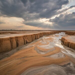 Ancient Sandstone Canyon Wallpaper - Desert 4K View
