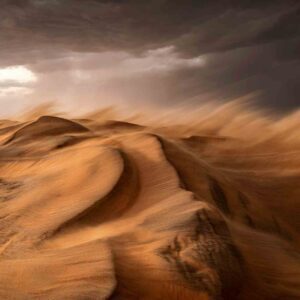 Desert Sand Dunes During Storm with Dramatic Sky (4K) – Free CC0 Stock Photo
