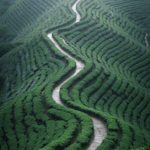 Free Misty Tea Garden Terraces in Rain 4K