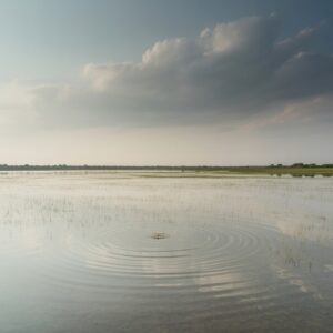 Minimalist Lake Wallpaper - Serene Ripples 4K Nature