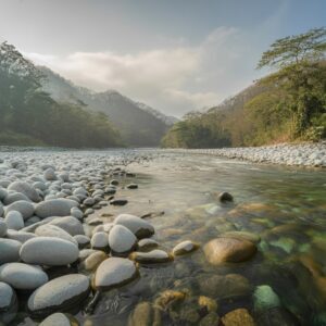 River Stones Nature Landscape Wallpaper - Free Download 4K