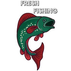 Fish Vector Illustration – Colorful Salmon Clipart | EPS & PNG | High-Quality Graphic