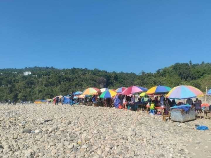 Jaflong Zero Point Riverside Market, Sylhet, Bangladesh – 4K Stock Image