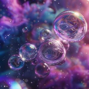 Free Phone Wallpaper Abstract 3D Purple Pink Glass Bubbles Gradient