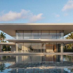 Modern Minimalist Luxury Villa with Curved Architecture and Infinity Pool
