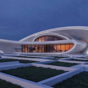 Ultra-Modern Futuristic Residence with Organic Curved Forms and Illuminated Design