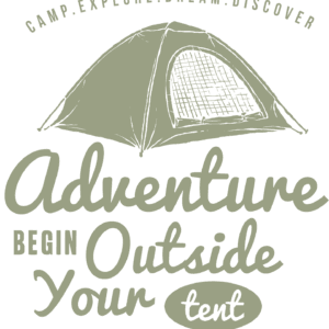 Adventure Begin Outside Your Tent – Camping T-Shirt Vector Design
