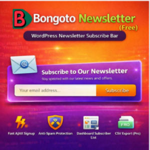Bongoto Newsletter (Free) – WordPress Newsletter Subscribe Bar Plugin