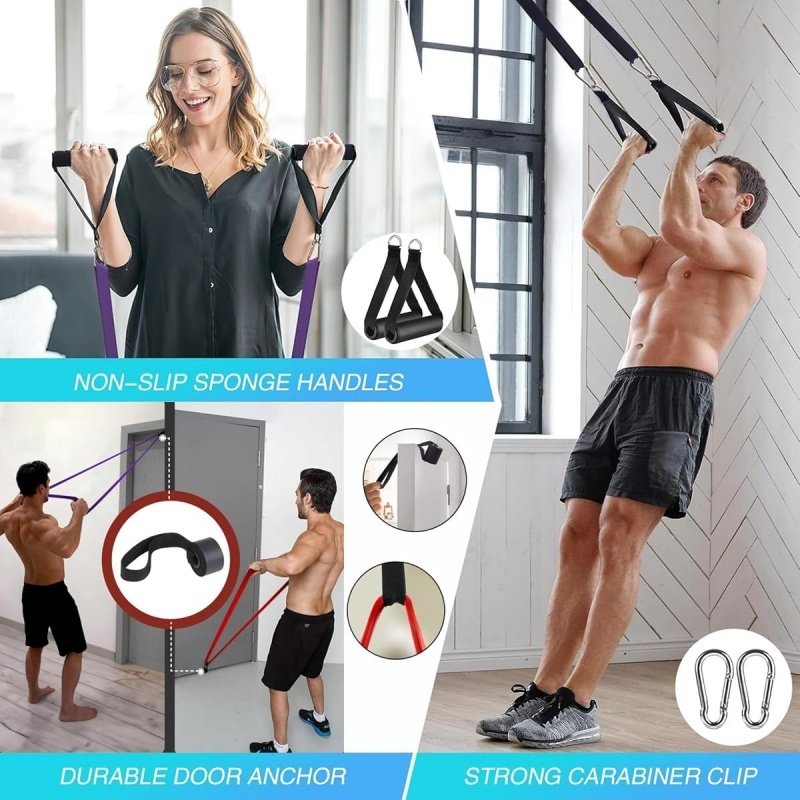 Resistance Bands Heavy Duty Set Gym Exercise Assisted Pull Up Fitness Workout - Image 4