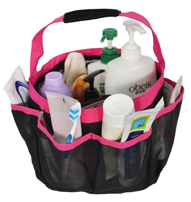 Shower Mesh Basket Bag 8 Pocket Quick Dry Breathable Caddy Tote Bathroom Dorm CA - Image 3