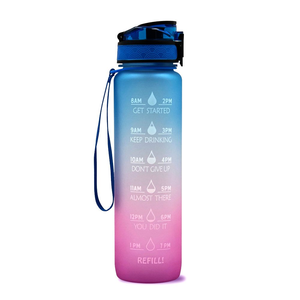 1L Tritan Water Bottle With Time Marker Bounce Cover Motivational Water Bottle Cycling Leakproof Cup For Sports Fitness Bottles - Image 8