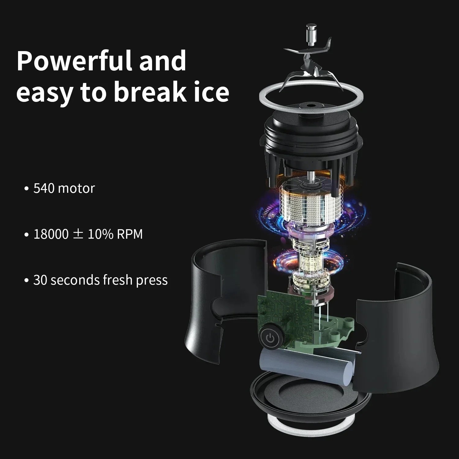 Portable Blender 600ML Electric Juicer Fruit Mixers 4000mAh USB Rechargeable Smoothie Mini Blender Personal Juicer Colorf - Image 7