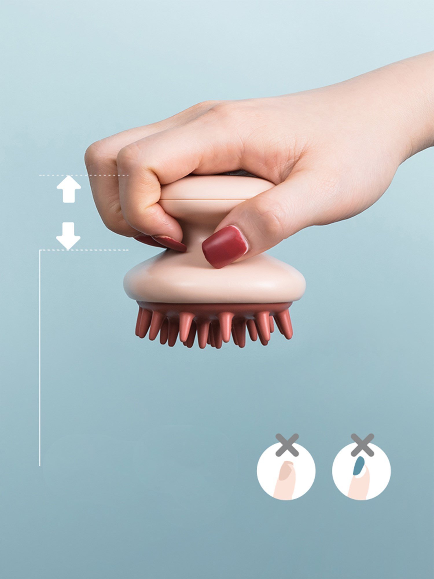 Silicone Head Body Scalp Massage Shampoo Brush Multiple Color Promote Blood Circulation - Image 5