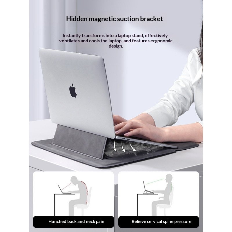 Laptop Sleeve With Stand Fits Various Computers - Image 5