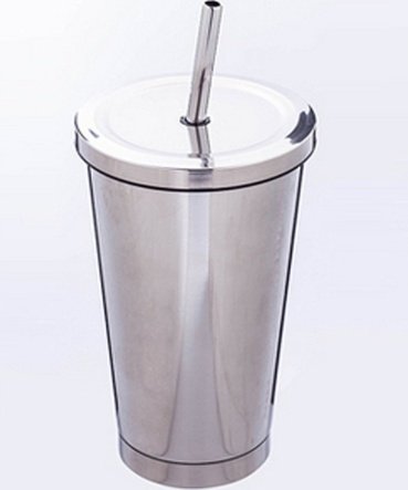 500ML Stainless Steel Empty Tumbler Coffee Cup Mug with Straw Lids Drinking Bottles - Image 4