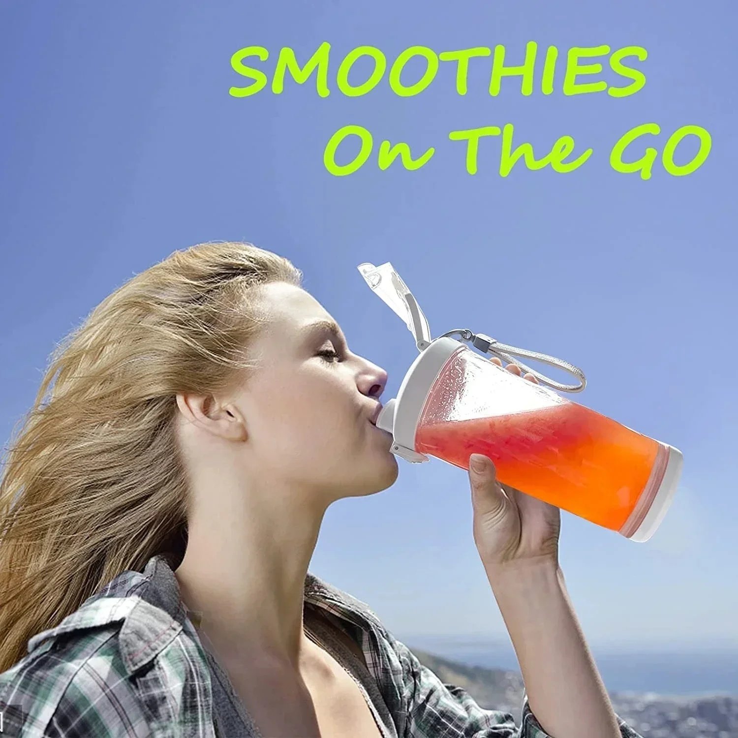 Portable Blender 600ML Electric Juicer Fruit Mixers 4000mAh USB Rechargeable Smoothie Mini Blender Personal Juicer Colorf - Image 6