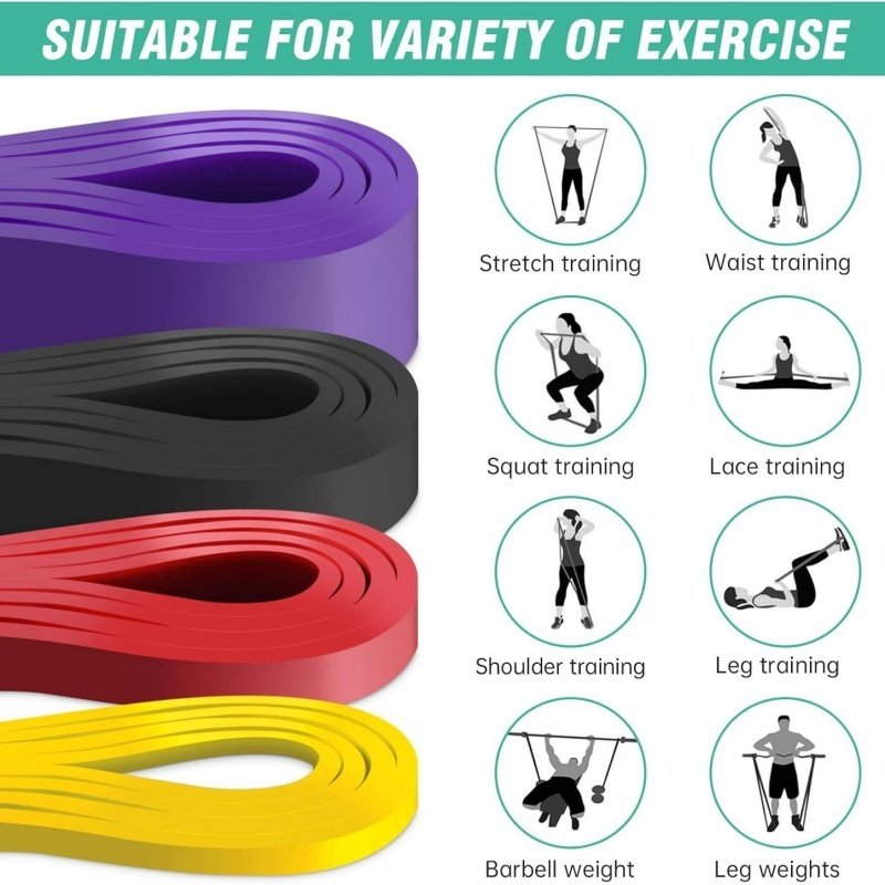 Resistance Bands Heavy Duty Set Gym Exercise Assisted Pull Up Fitness Workout - Image 2