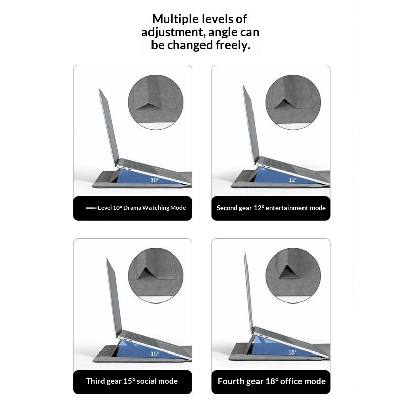 Laptop Sleeve With Stand Fits Various Computers - Image 6