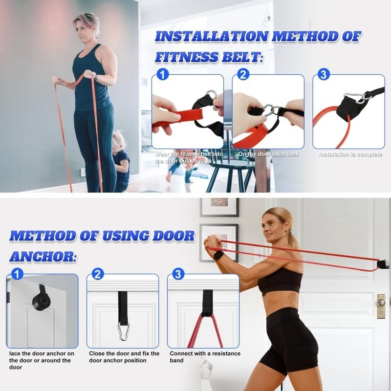 Resistance Bands Heavy Duty Set Gym Exercise Assisted Pull Up Fitness Workout - Image 8