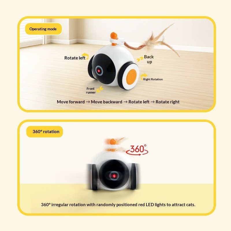 Smart Cat Toy Space Magic Wheel - Automatic Interactive Ball, USB Rechargeable - Image 3
