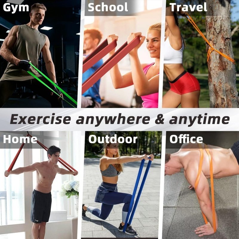 Resistance Bands Heavy Duty Set Gym Exercise Assisted Pull Up Fitness Workout - Image 7