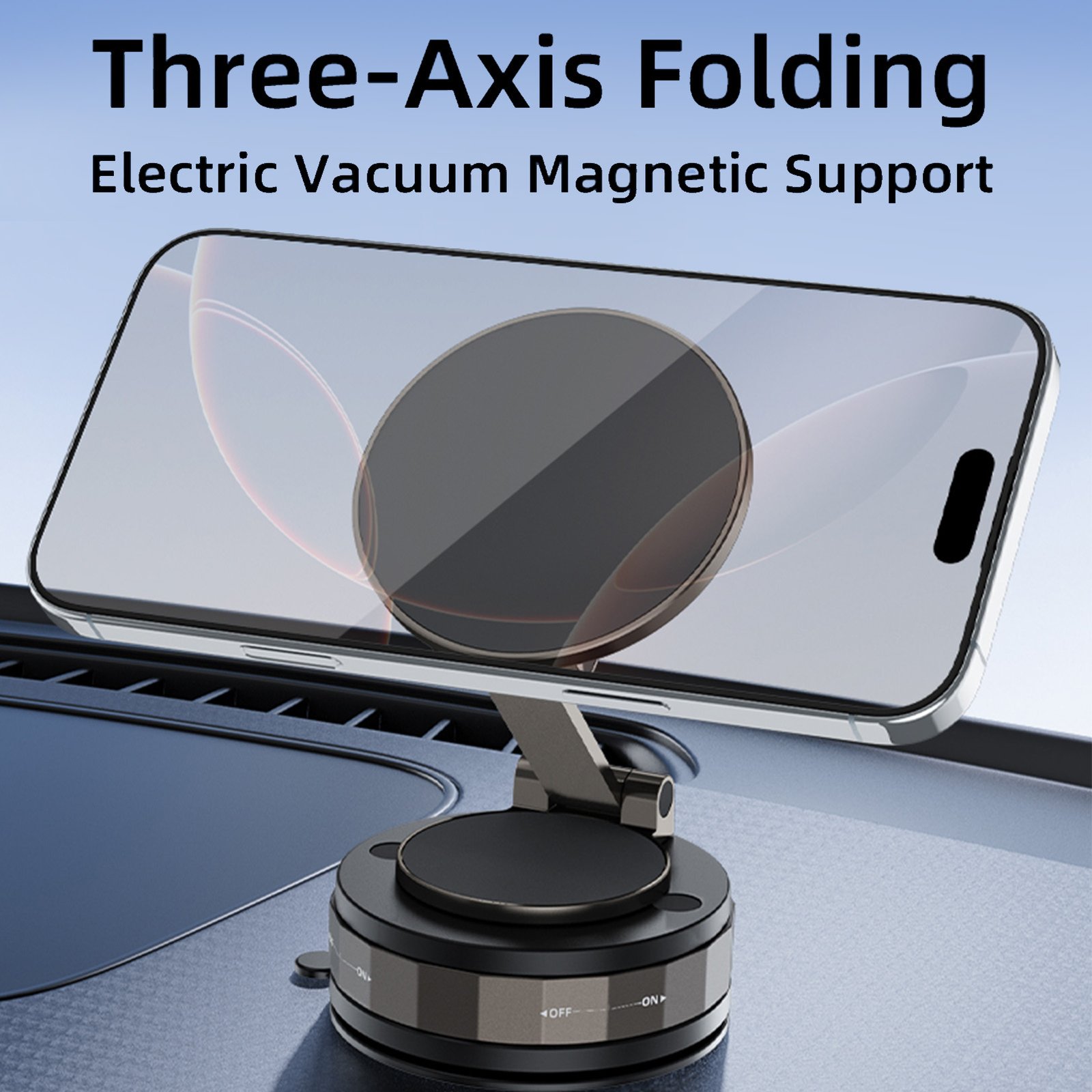 360 Degree Vacuum Magnetic Suction Car Phone Holder Suction Cup Phone Mount For Windshield Gym Vacuum Magnet Phone Stand - Image 4