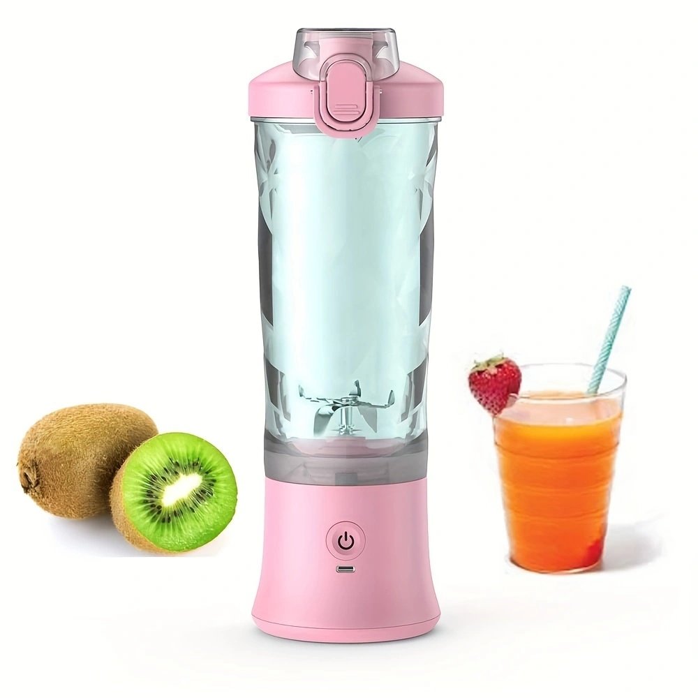 Portable Blender 600ML Electric Juicer Fruit Mixers 4000mAh USB Rechargeable Smoothie Mini Blender Personal Juicer Colorf - Image 2